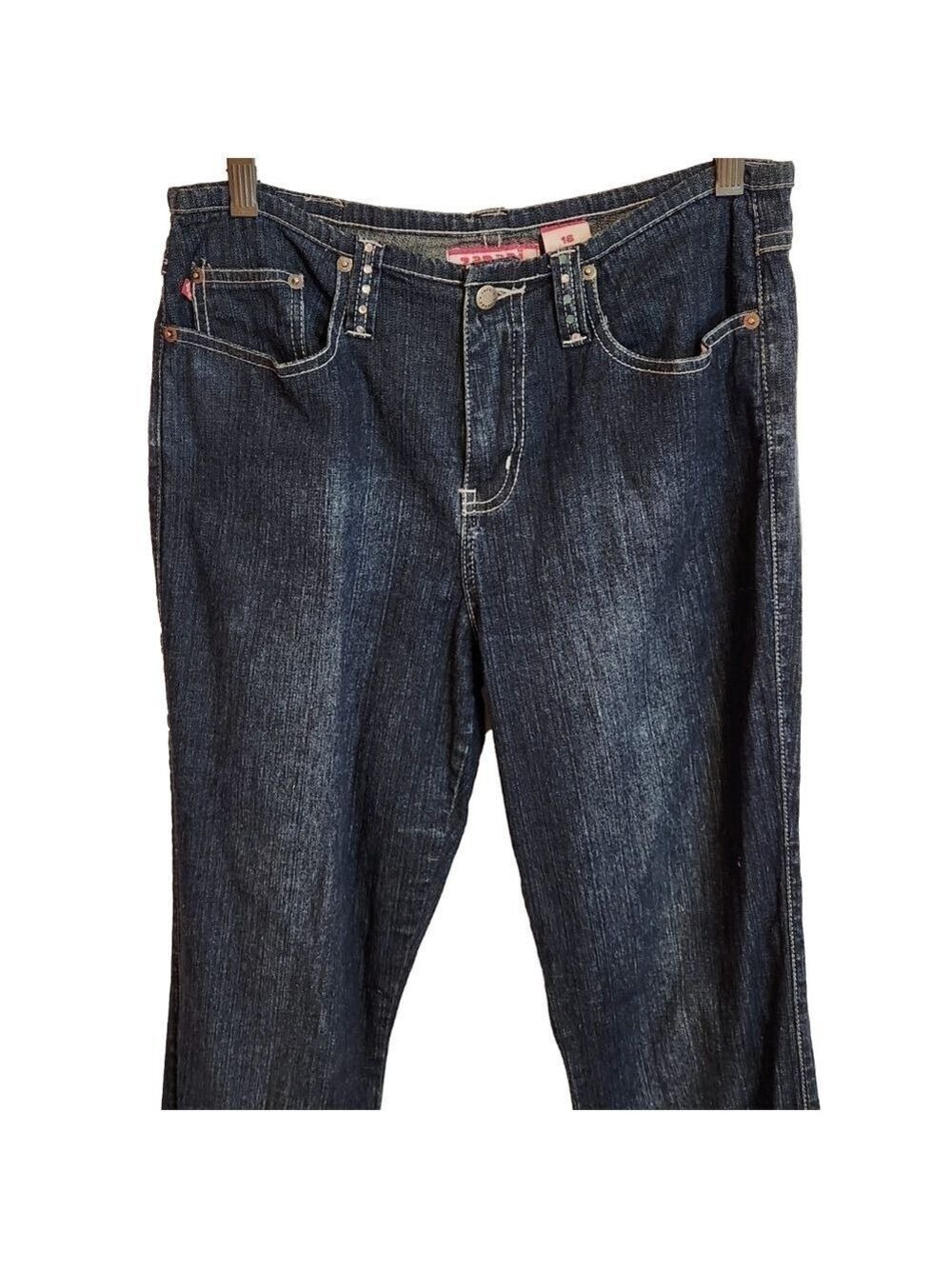 Zana Di Girls Flare Denim Jeans Dark Wash Size 16 - Picture 2 of 10